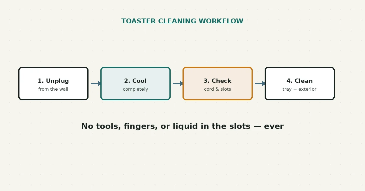 Toaster Crumb Tray Cleaning: A Safer Routine and Warning Signs