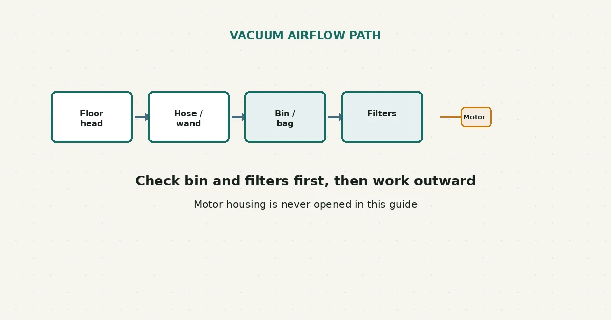 Vacuum Lost Suction: Follow the Airflow Path in the Right Order